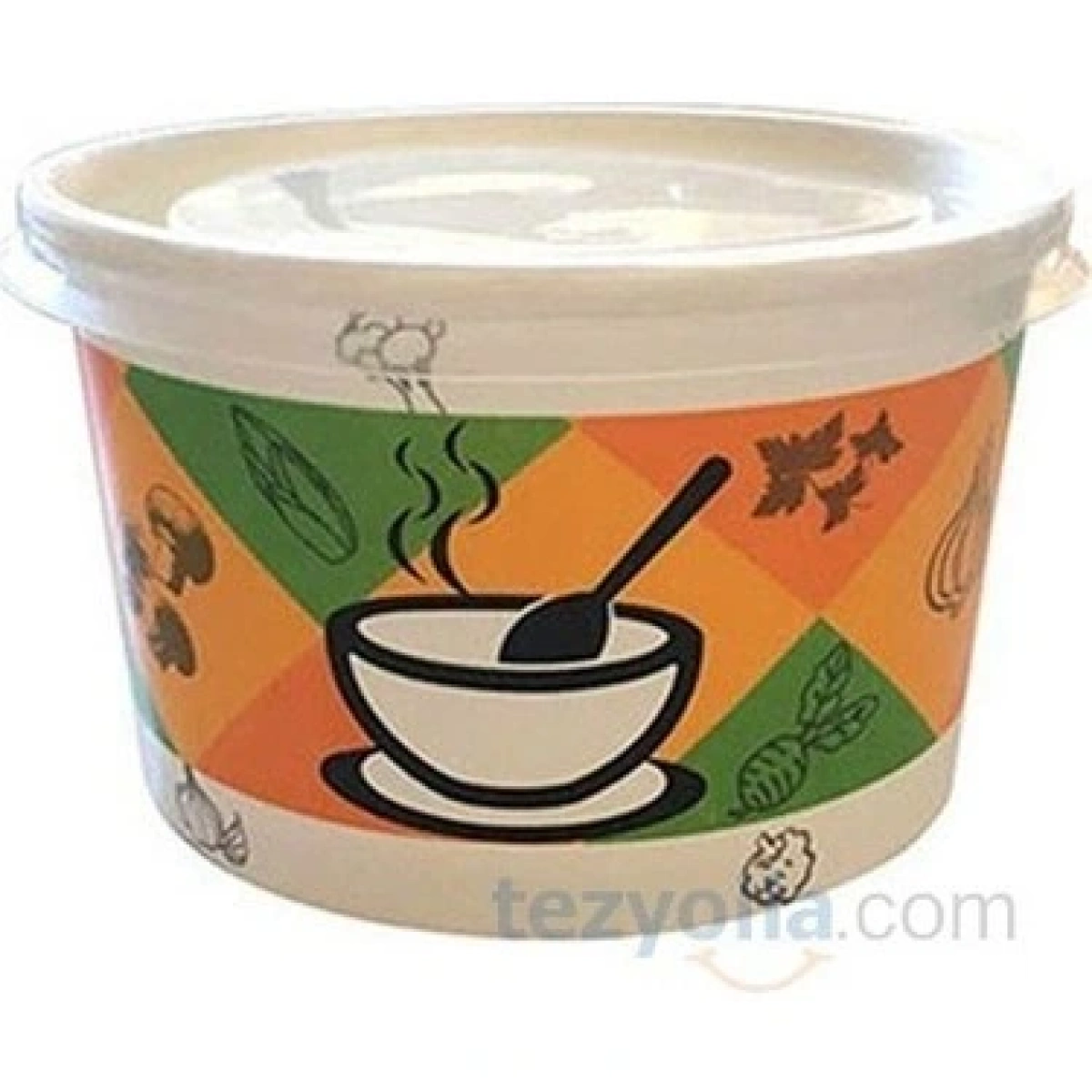 Karton Çorba Kasesi 20 Pkt*25 Li + Kapak 14 Oz