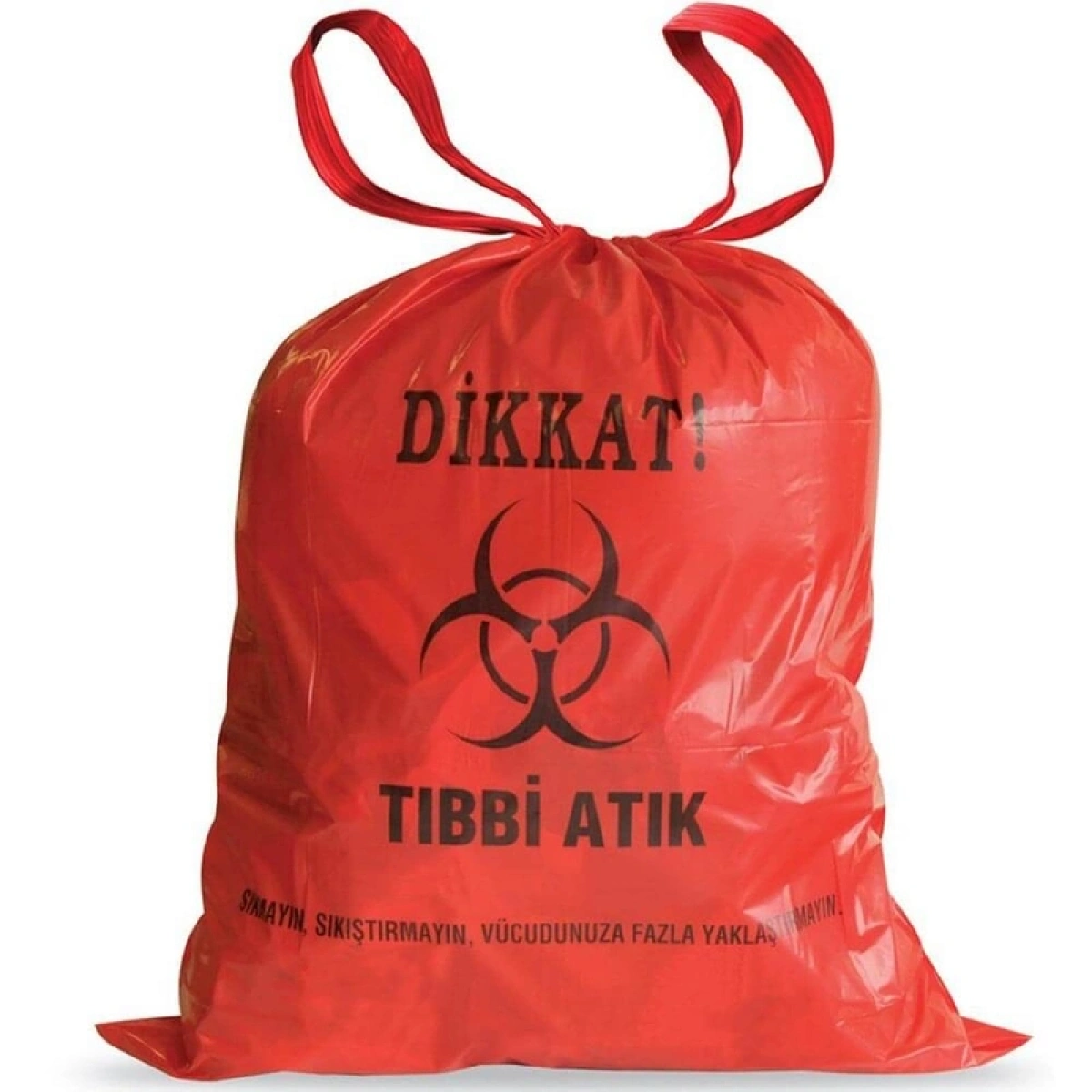 Kazanç Plastik. 75x95 Tıbbi Atık Poşeti Kırmızı 10 Rulo 630 Gr 100 Micron