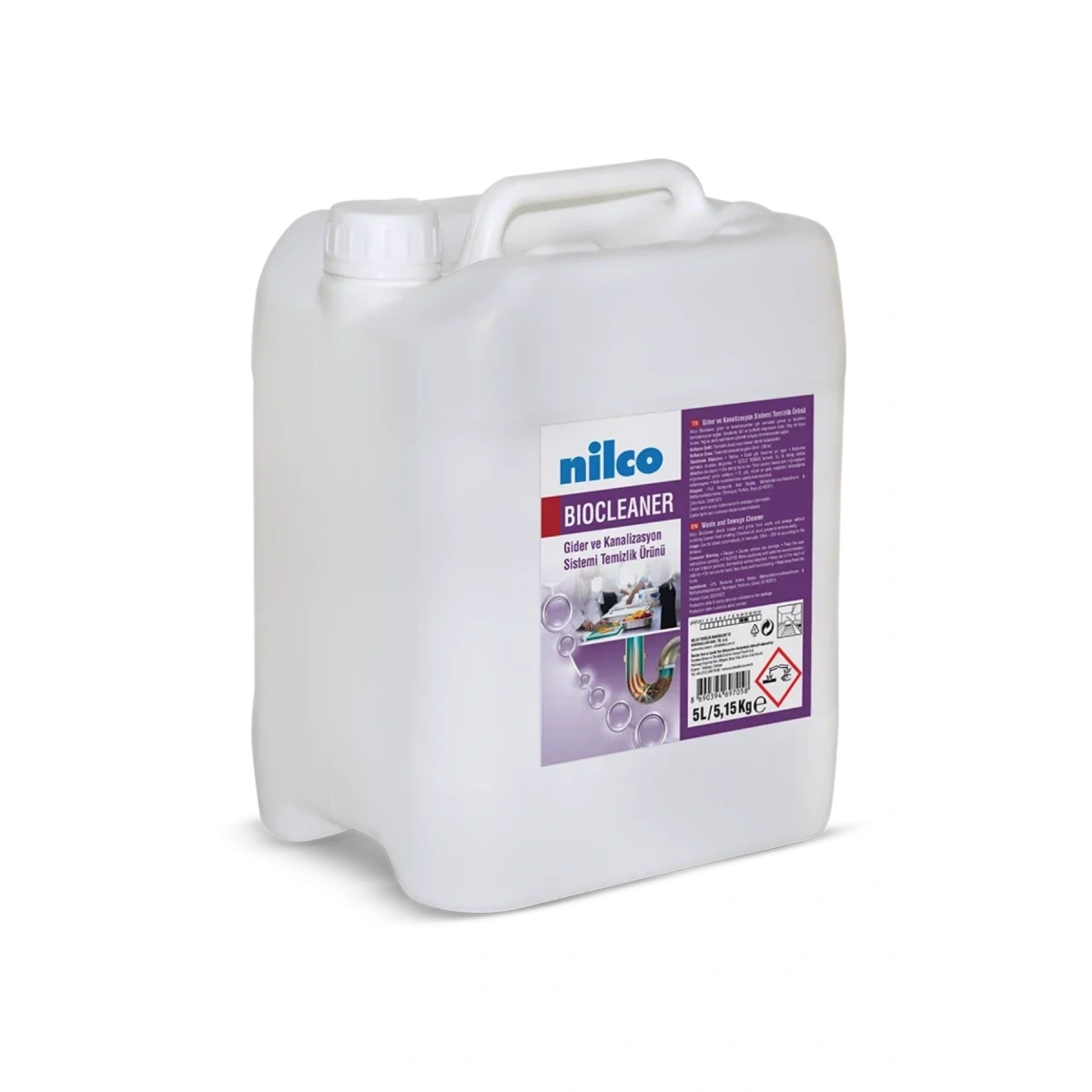 Nilco 32001672 Bio Cleaner Gider Ve Kanalizasyon Sistemi Temizlik Ürünü 5 L
