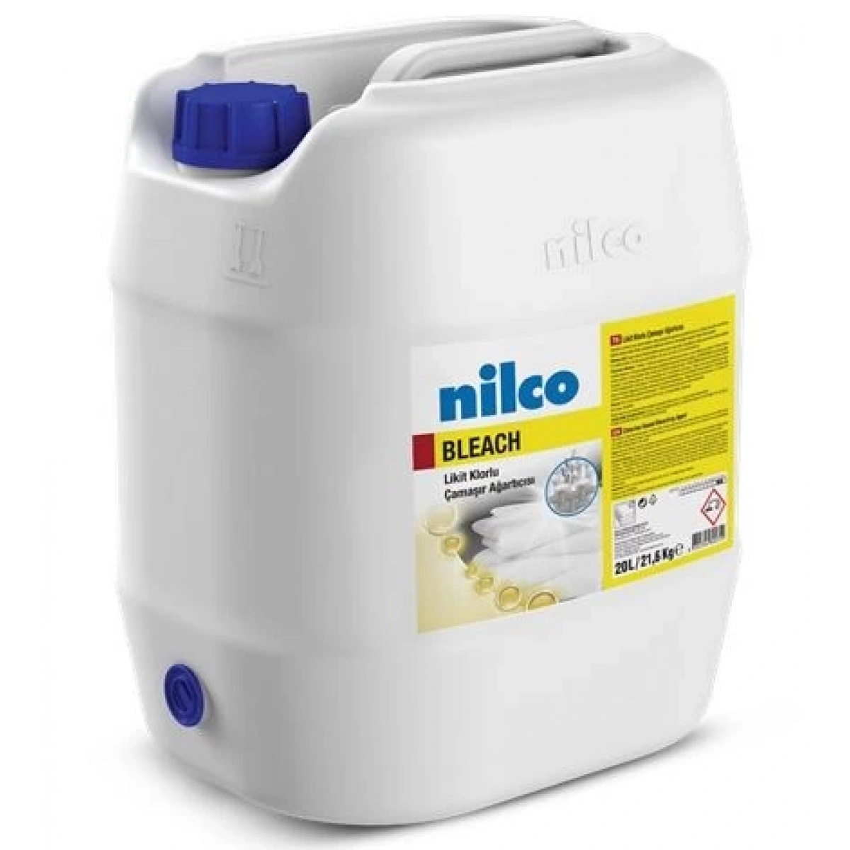 Nilco 41003808 Bleach Likit Klorlu Çamaşır Ağartıcısı 20 L / 21.6 Kg