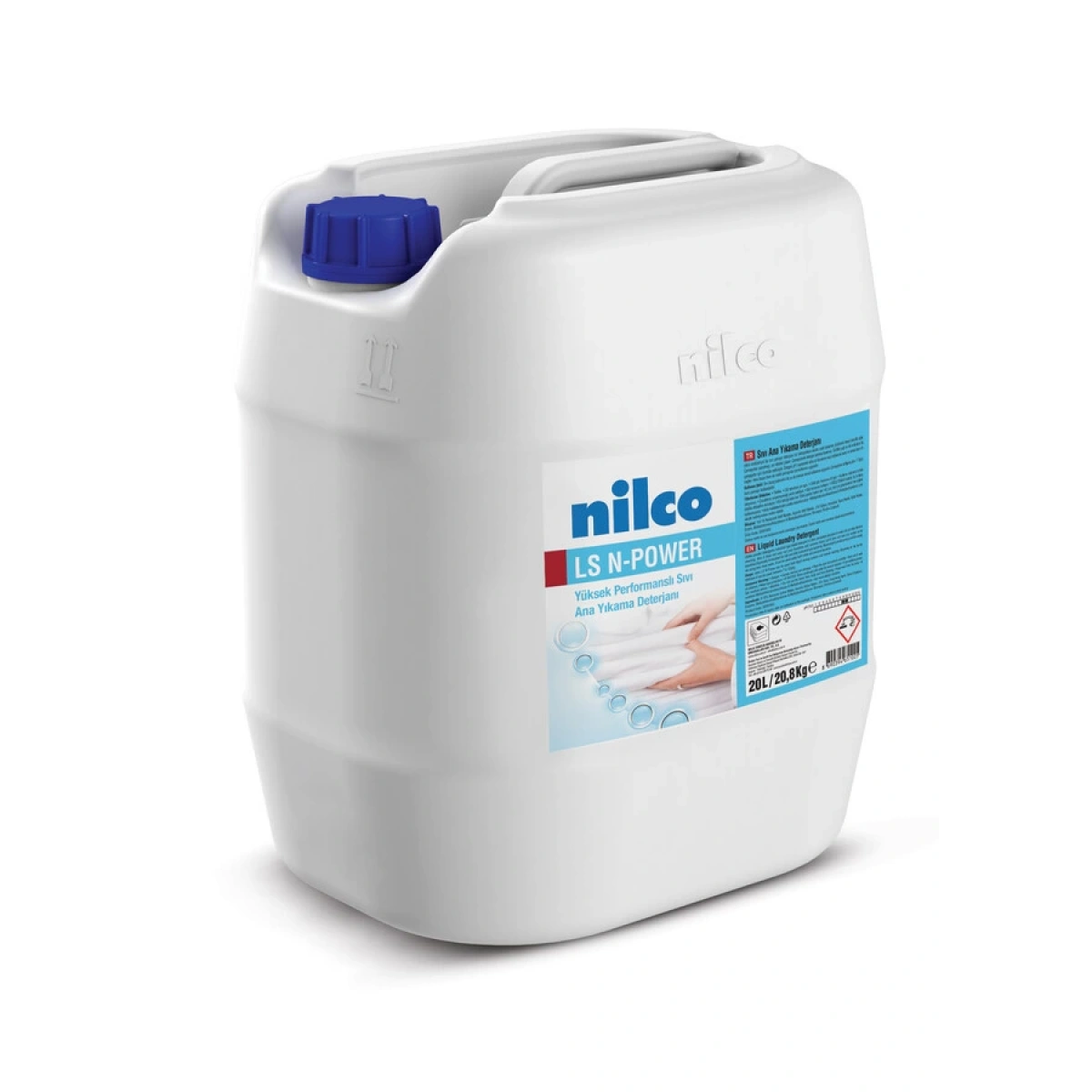 Nilco 32001850 LS N-Power Yüksek Performanslı Sıvı Ana Yıkama Deterjanı Nötr 20 Kg