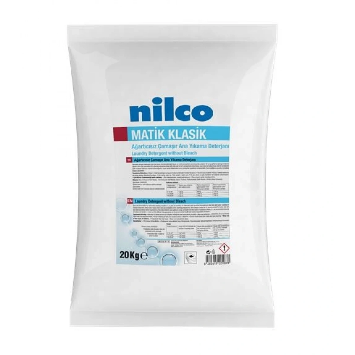 Nilco 32002332 Ağartıcısız Çamaşır Ana Yıkama Deterjanı 20 Kg