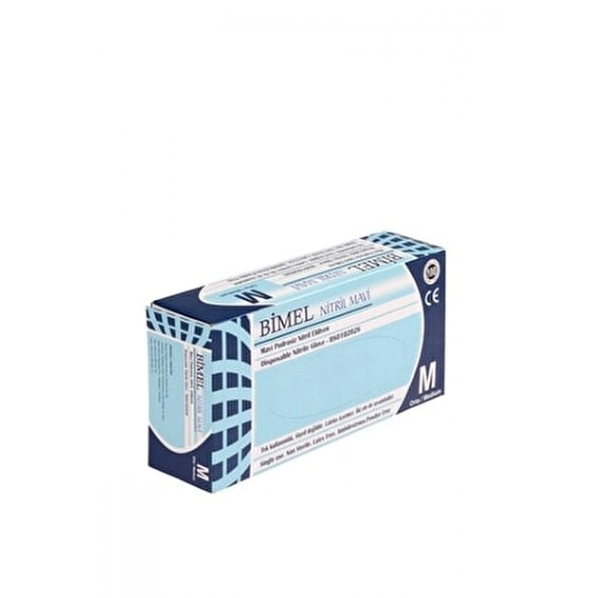 Bimel Nitril Pudrasız Mavi Eldiven M Beden