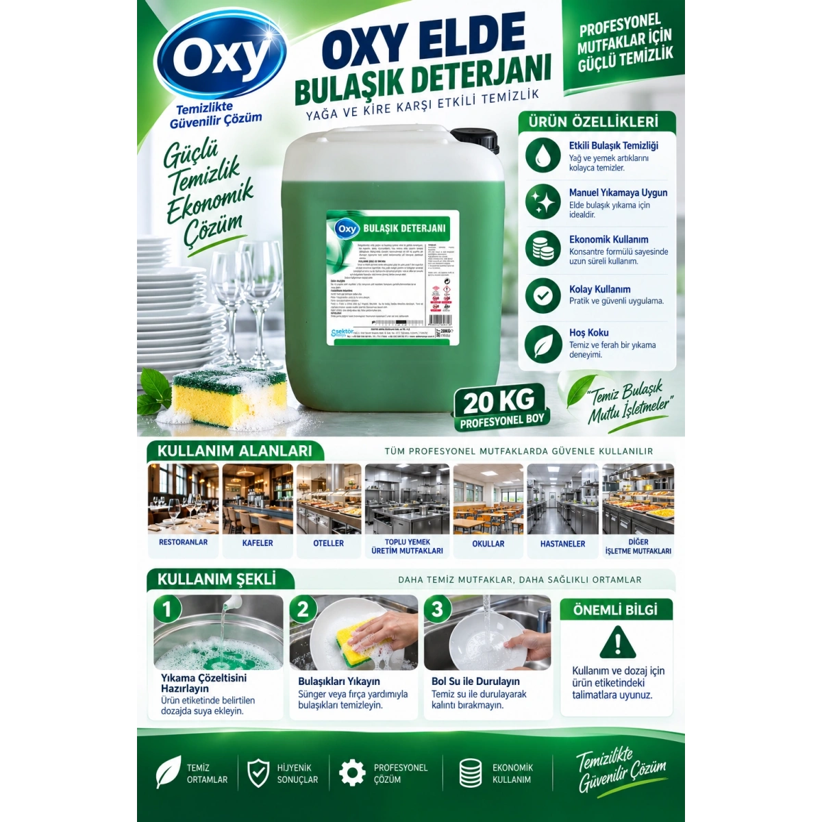 Oxy Elde Bulaşıık Deterjanı 20 kg