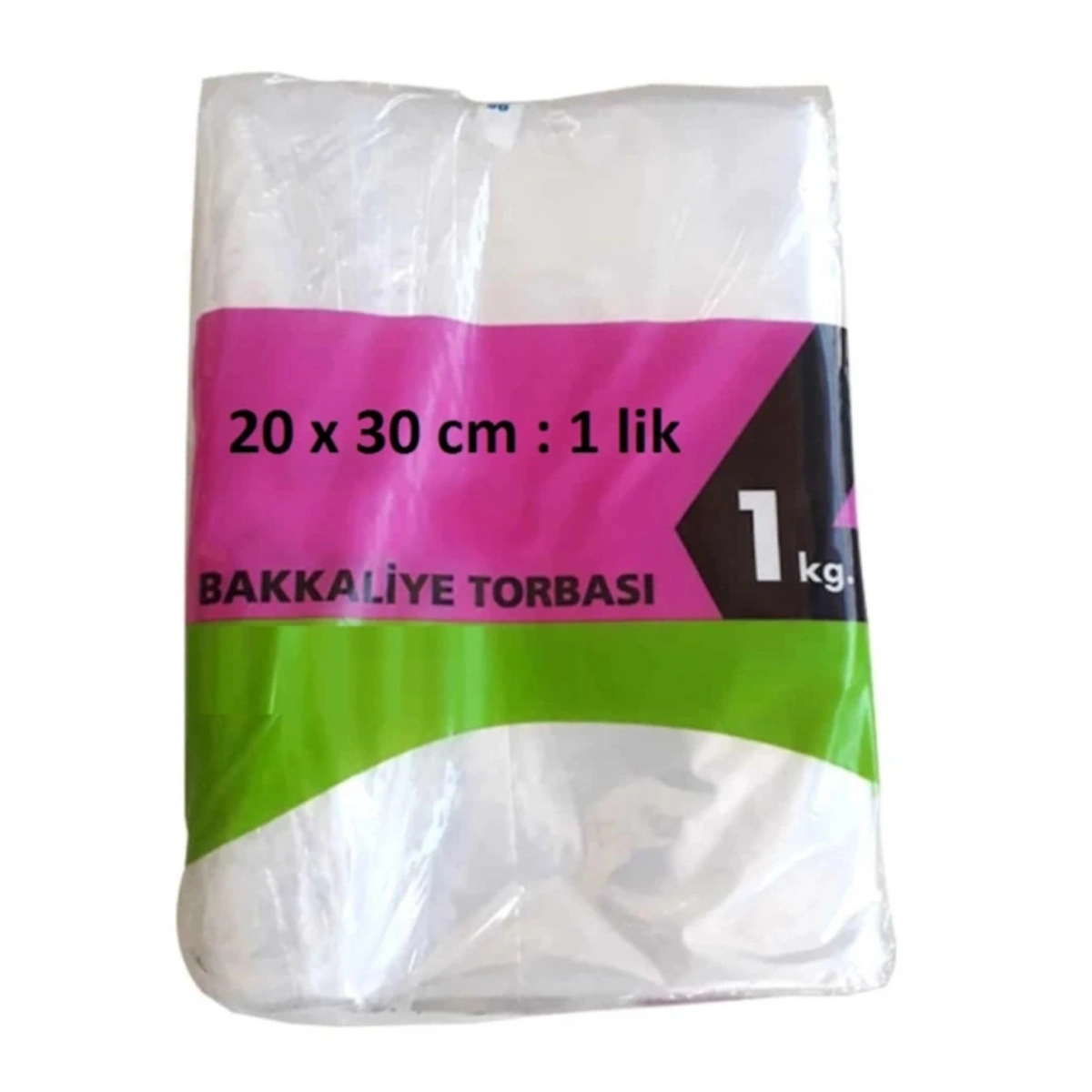Bakkaliye Naylon PE Torba 1kg lık 20x30 cm 1 Paket (Takriben 360 Adet)