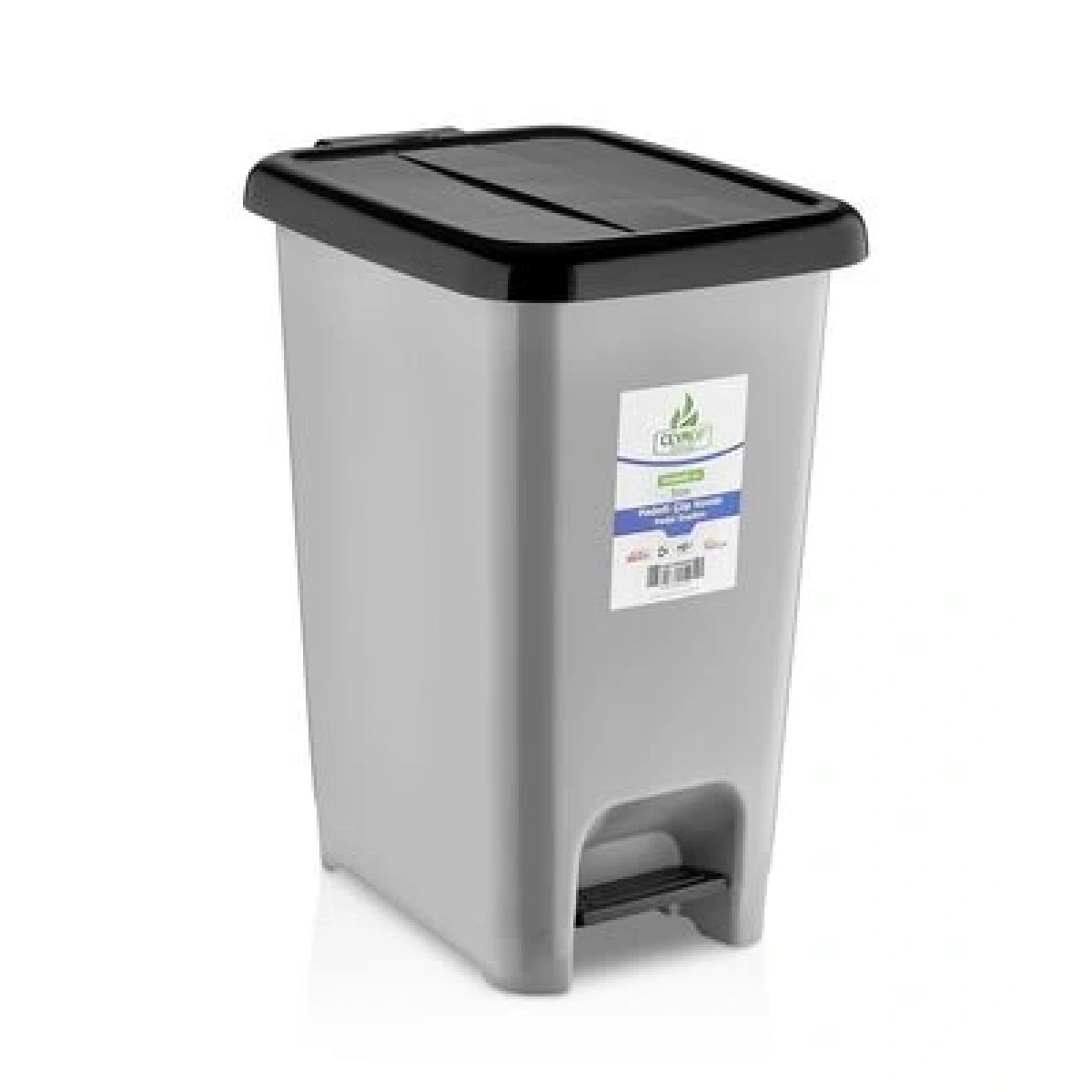 Pedallı Çöp Kovası Slim 30 Lt Gri
