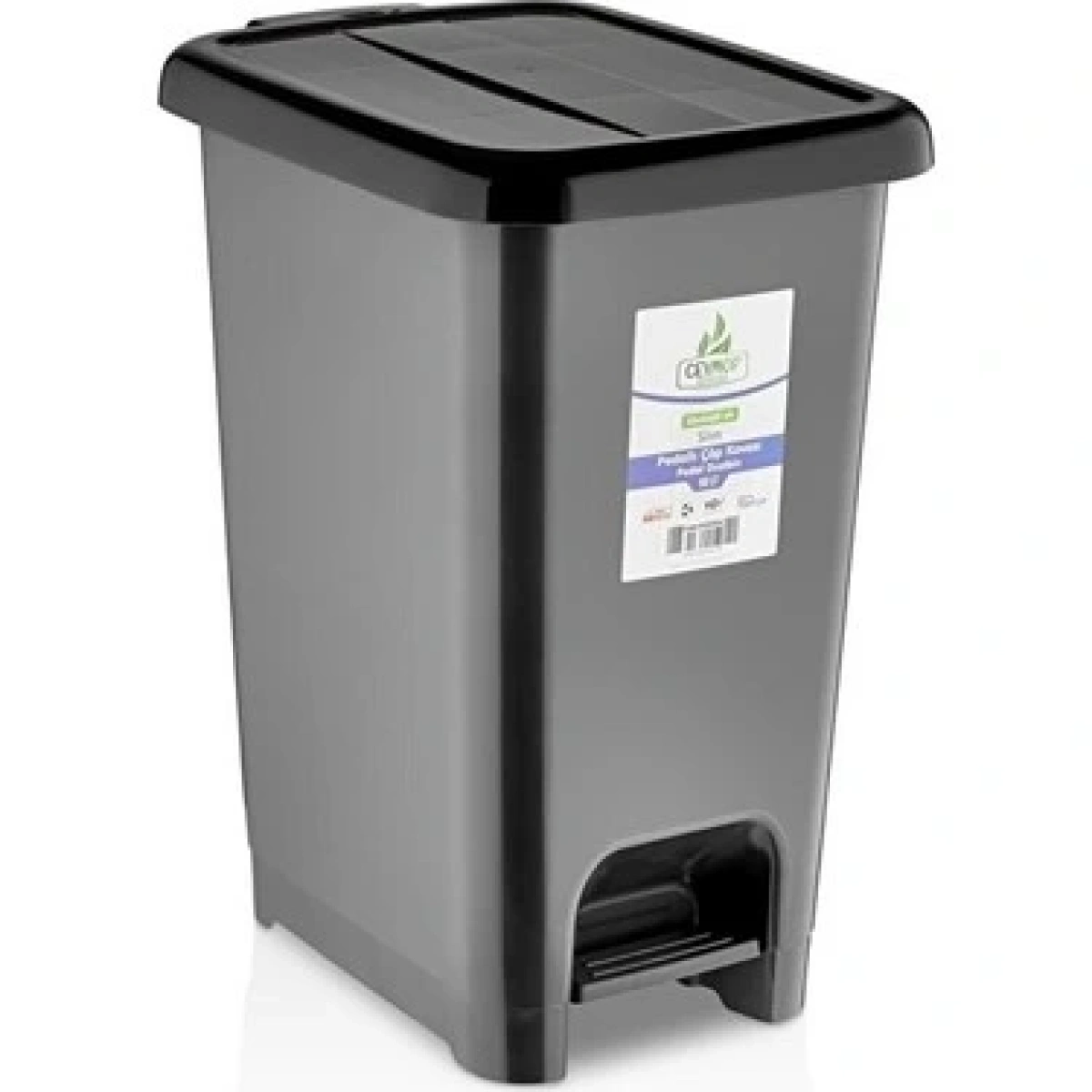 Pedallı Slim Çöp Kovası Evsel Atık 50 Lt (Ceymop)
