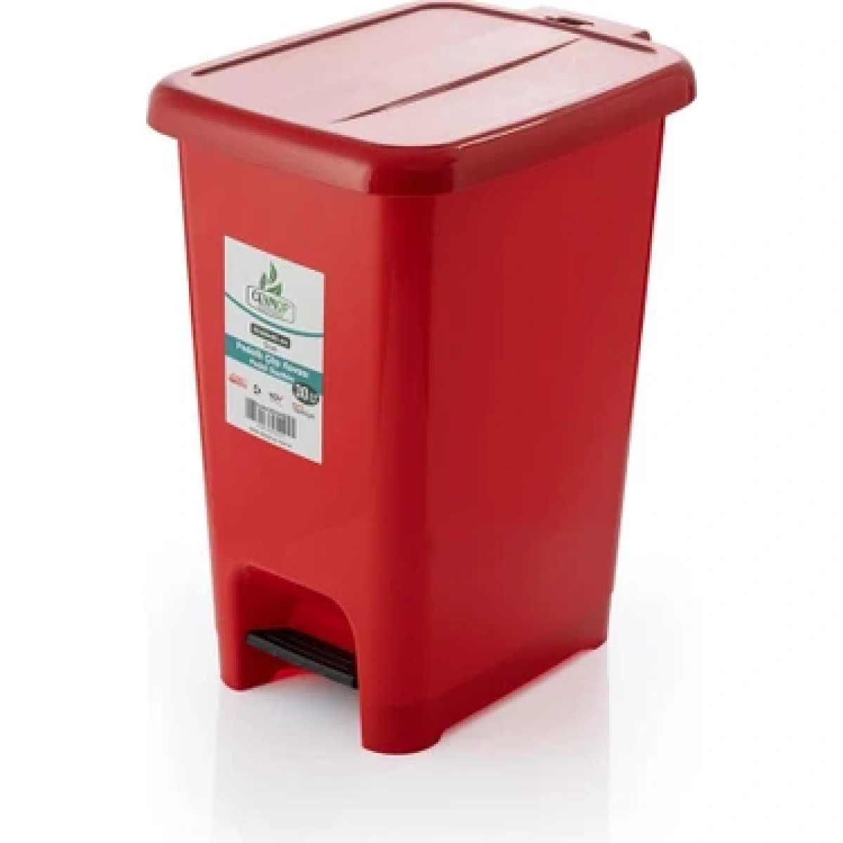 Pedallı Slim Çöp Kovası Kırmızı 50 Lt (Ceymop)