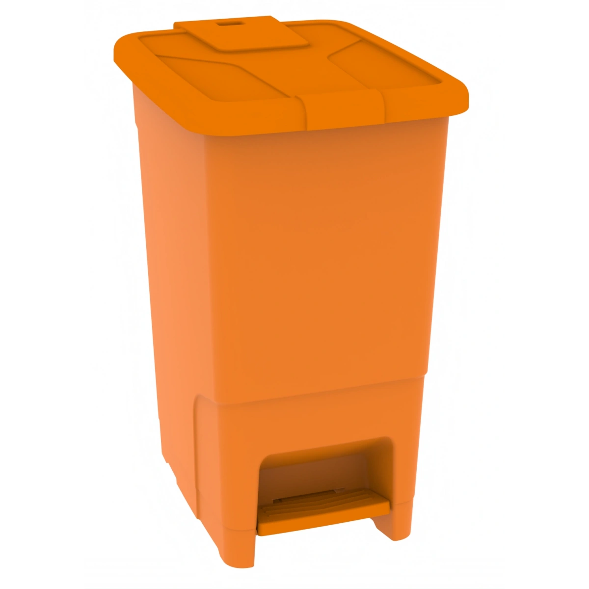 Pedallı Slim Çöp Kovası Turuncu 30 Lt