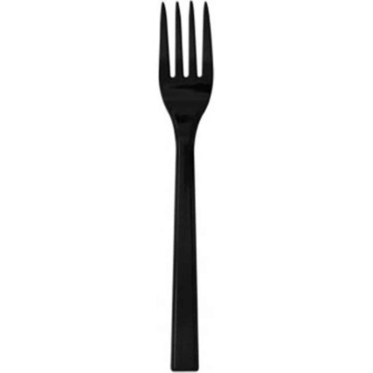 Siyah Plastik Çatal 100lü