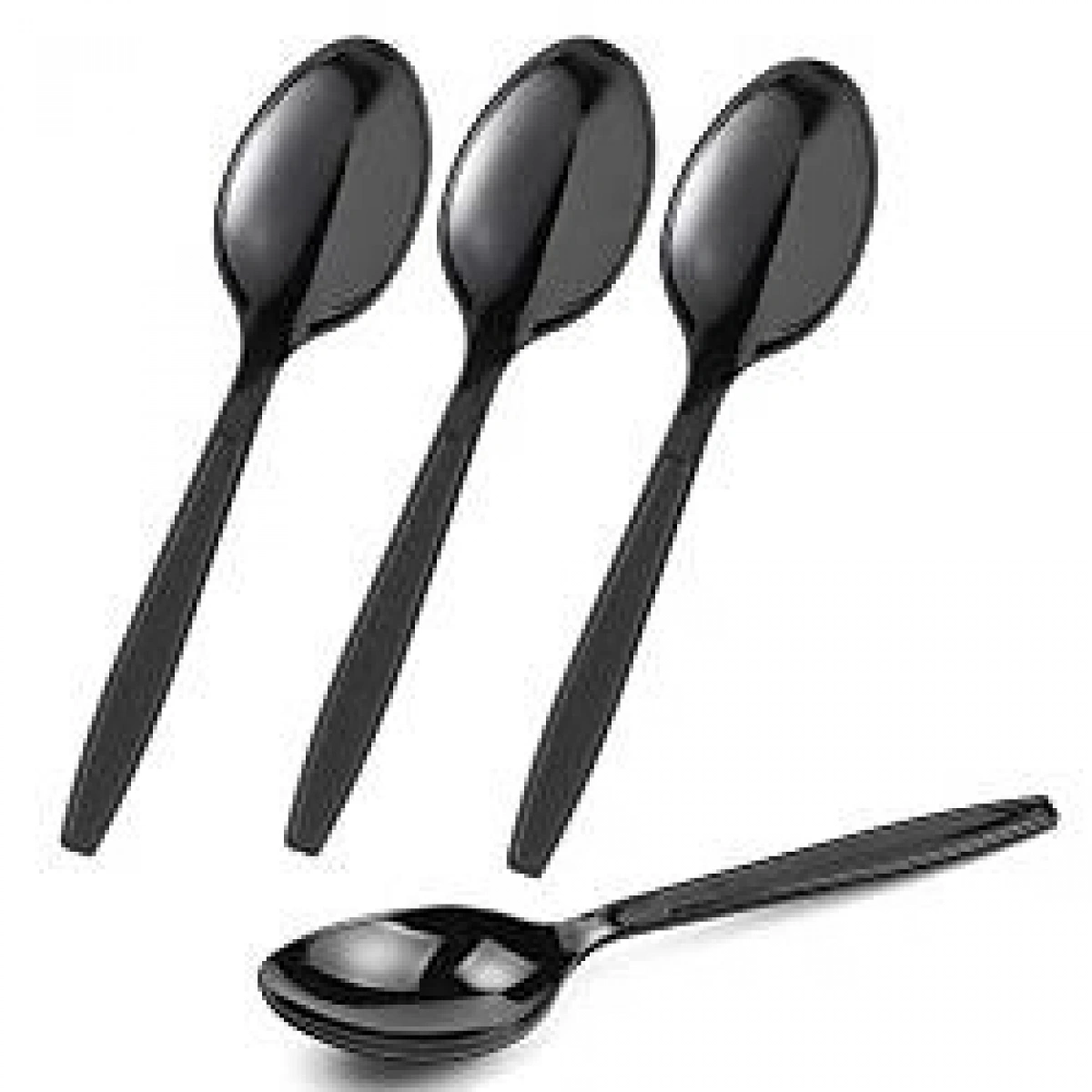 PLASTİK KAŞIK EKO LÜX SİYAH 100LÜ