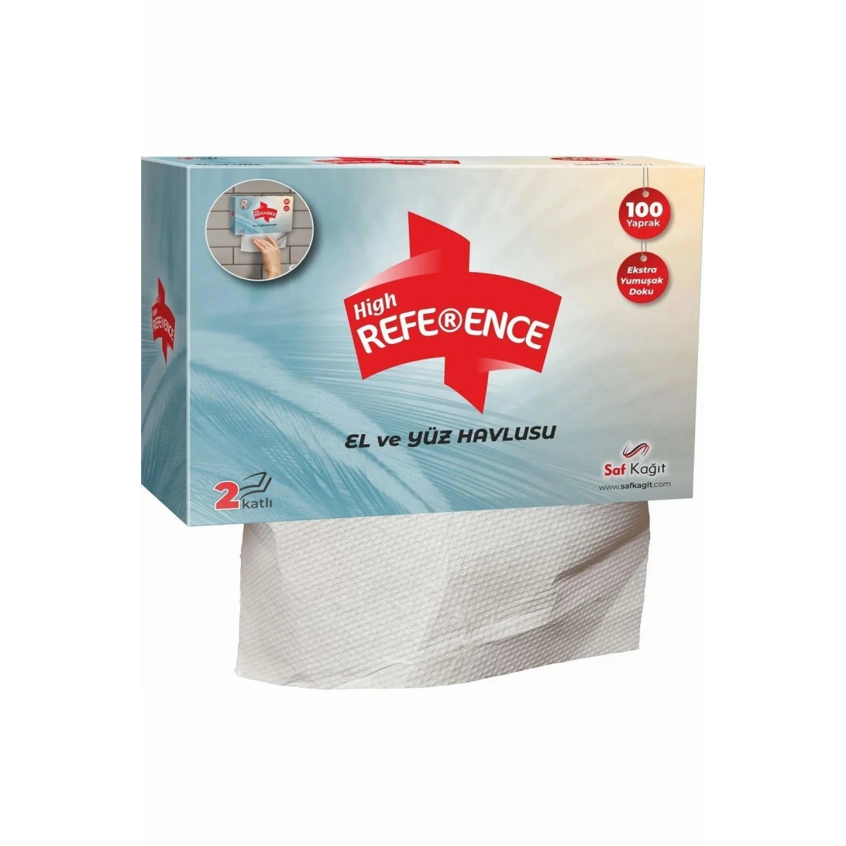 Ref El Yüz Havlusu 24 Pkt 2 Katlı 100Lü Gri