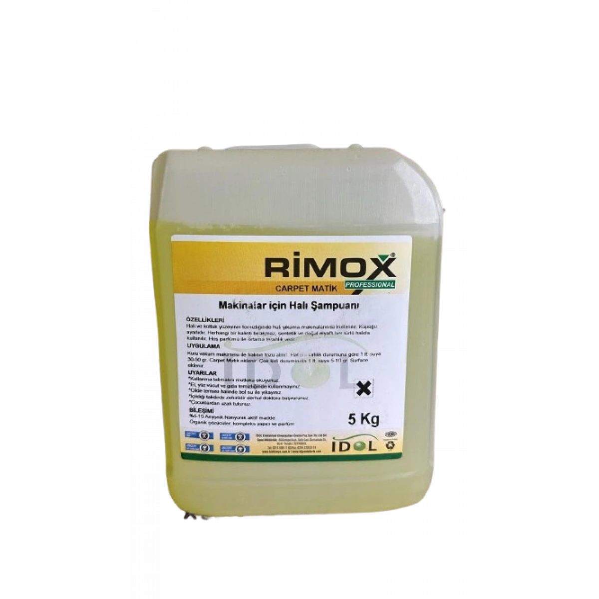 Rimox Makineler İçin Halı Şampuanı 5 Lt