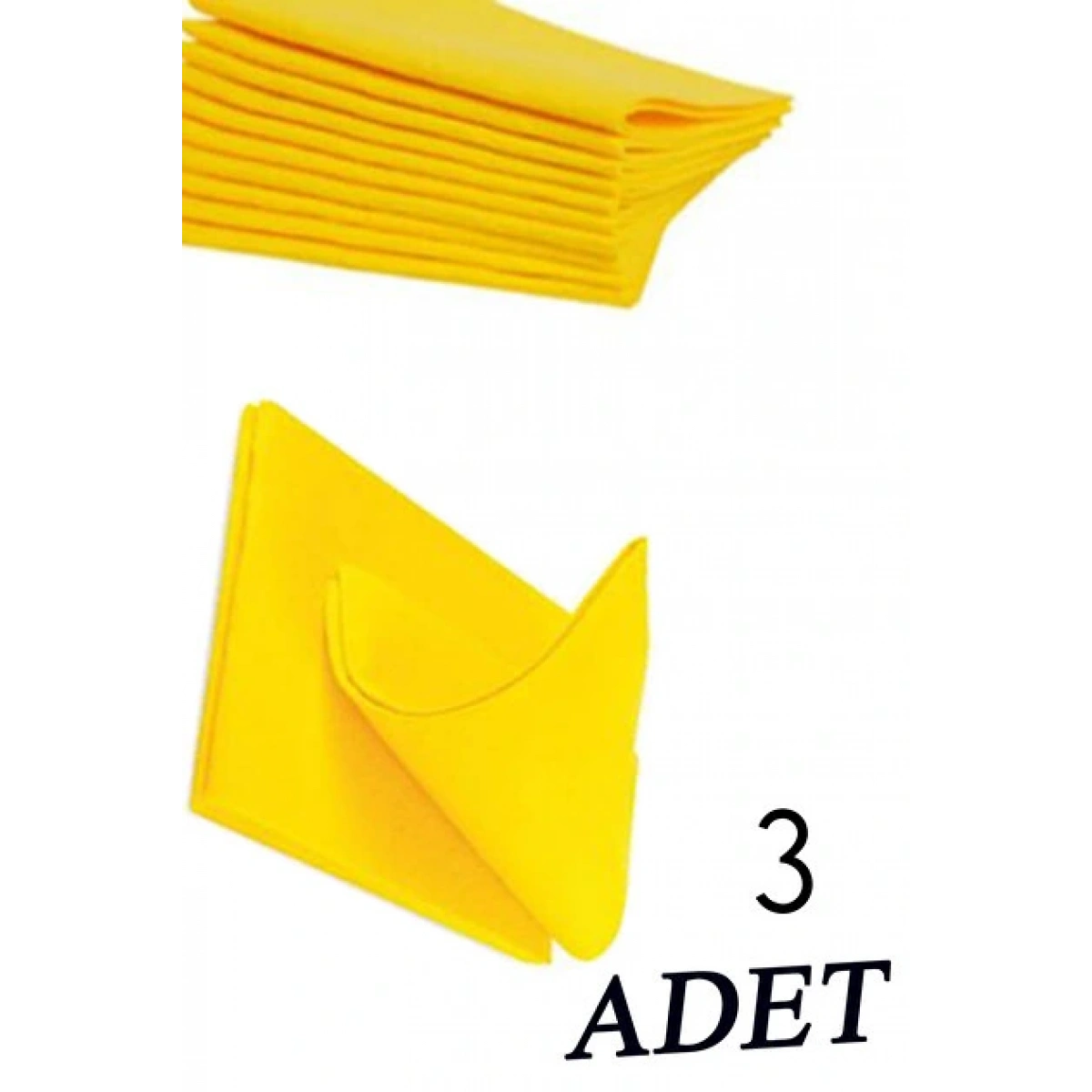 Sarı Temizlik Bezi 3Lü 35*38