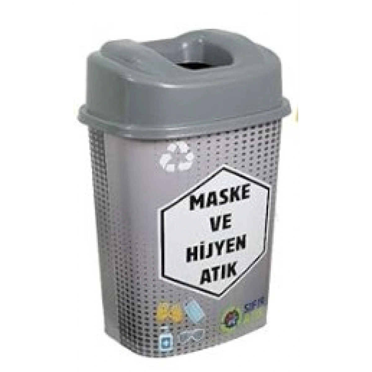 Sıfır Atık Kovası 50 Lt Gri