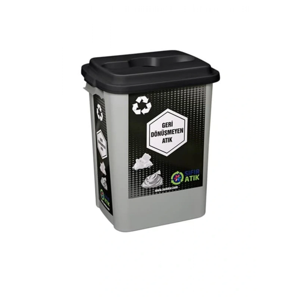 Sıfır Atık Kovası Xl 70 Lt Siyah Favori (Nossa)