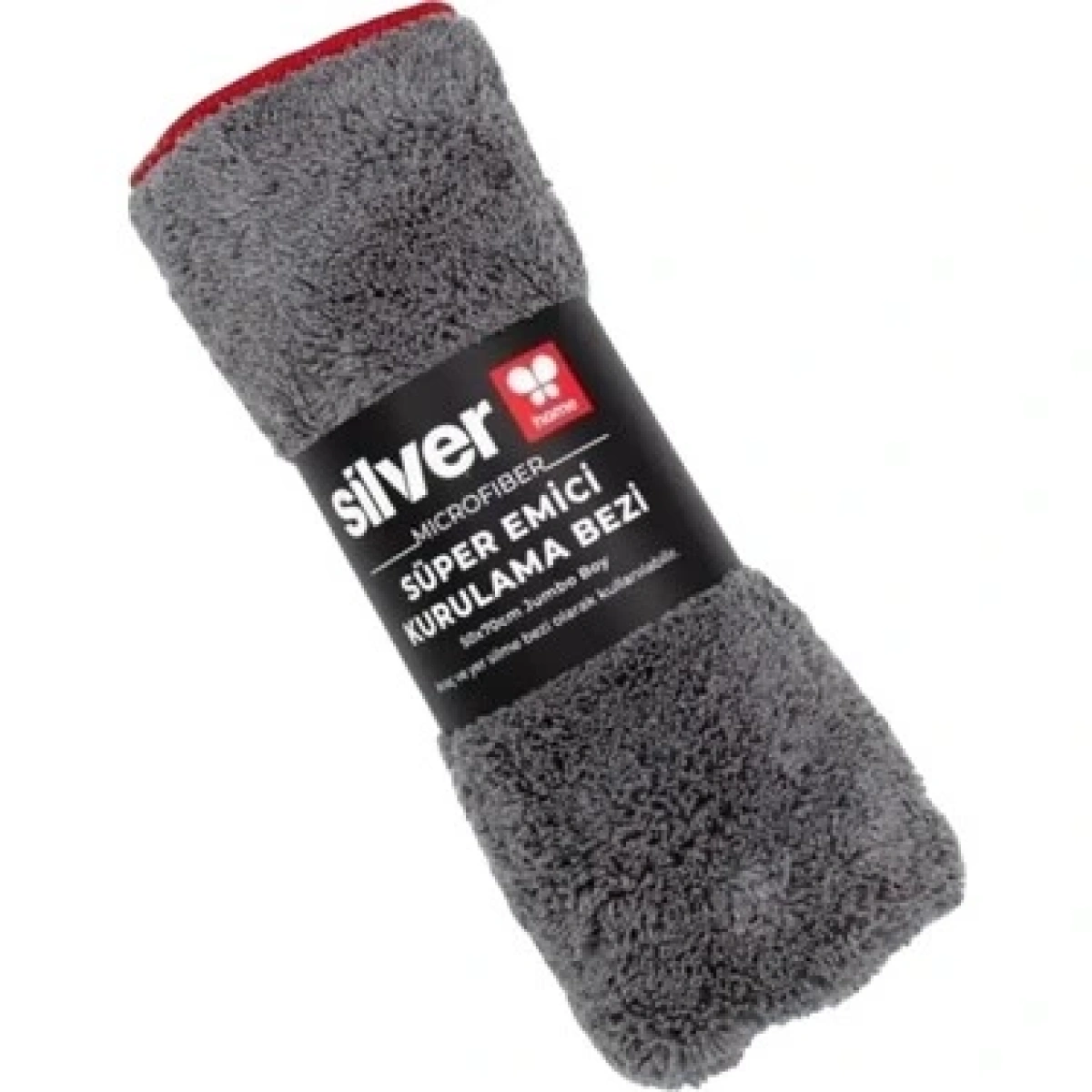 Silver Home 265 Gsm 50*70 Havlu Mikrofiber Tem. Bezi (Gri)
