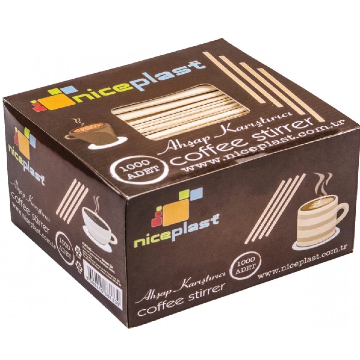 Tahta Karıştırıcı Bambu 500Lü*24 Niceplast.