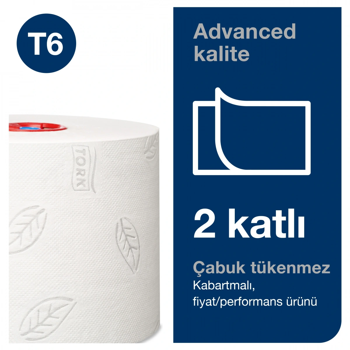 Tork 127530 Rulo Tuvalet Kağıdı 2 Katlı 27 Rulo x 100 Yaprak