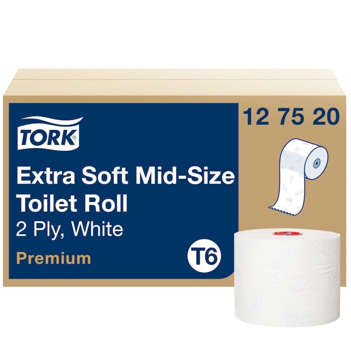 Tork 127520 Çift Katlı Premium Tuvalet Kağıdı 27 Rulo x 90 m