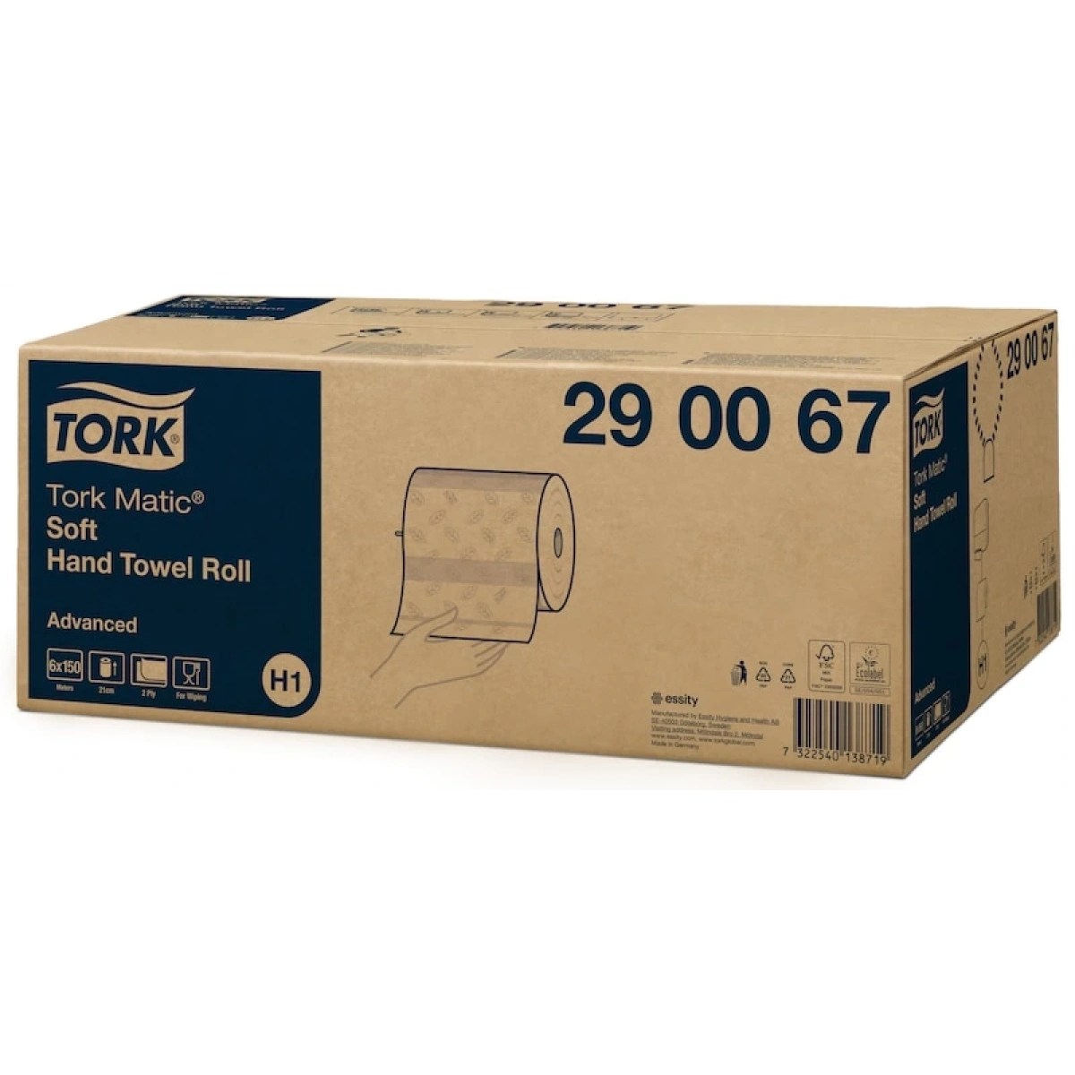 Tork 290067 Advanced Kağıt Havlu 2 Katlı 6 Adet 6*150 m