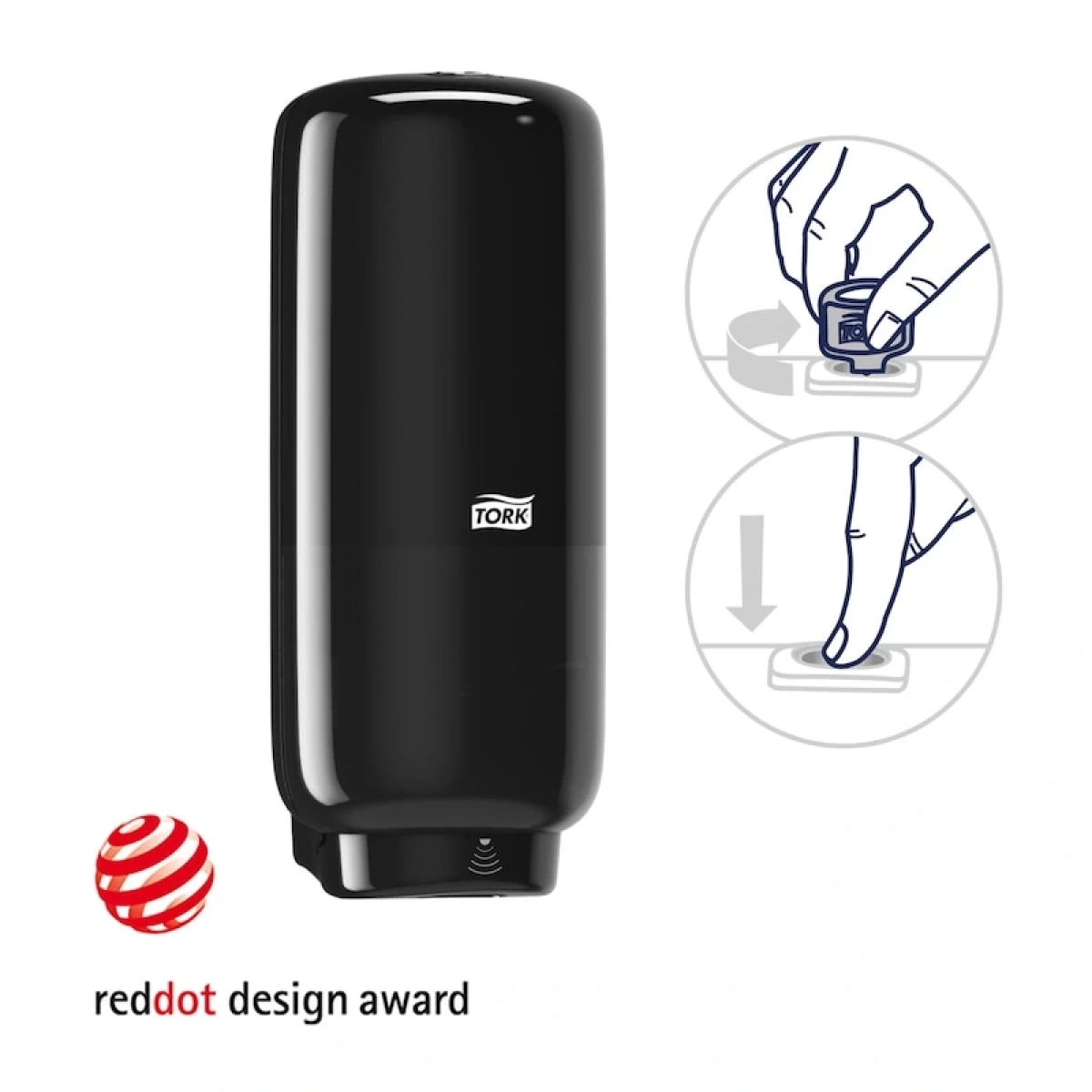 Tork 561608 Sensörlü Köpük Sabun Dispanseri Siyah