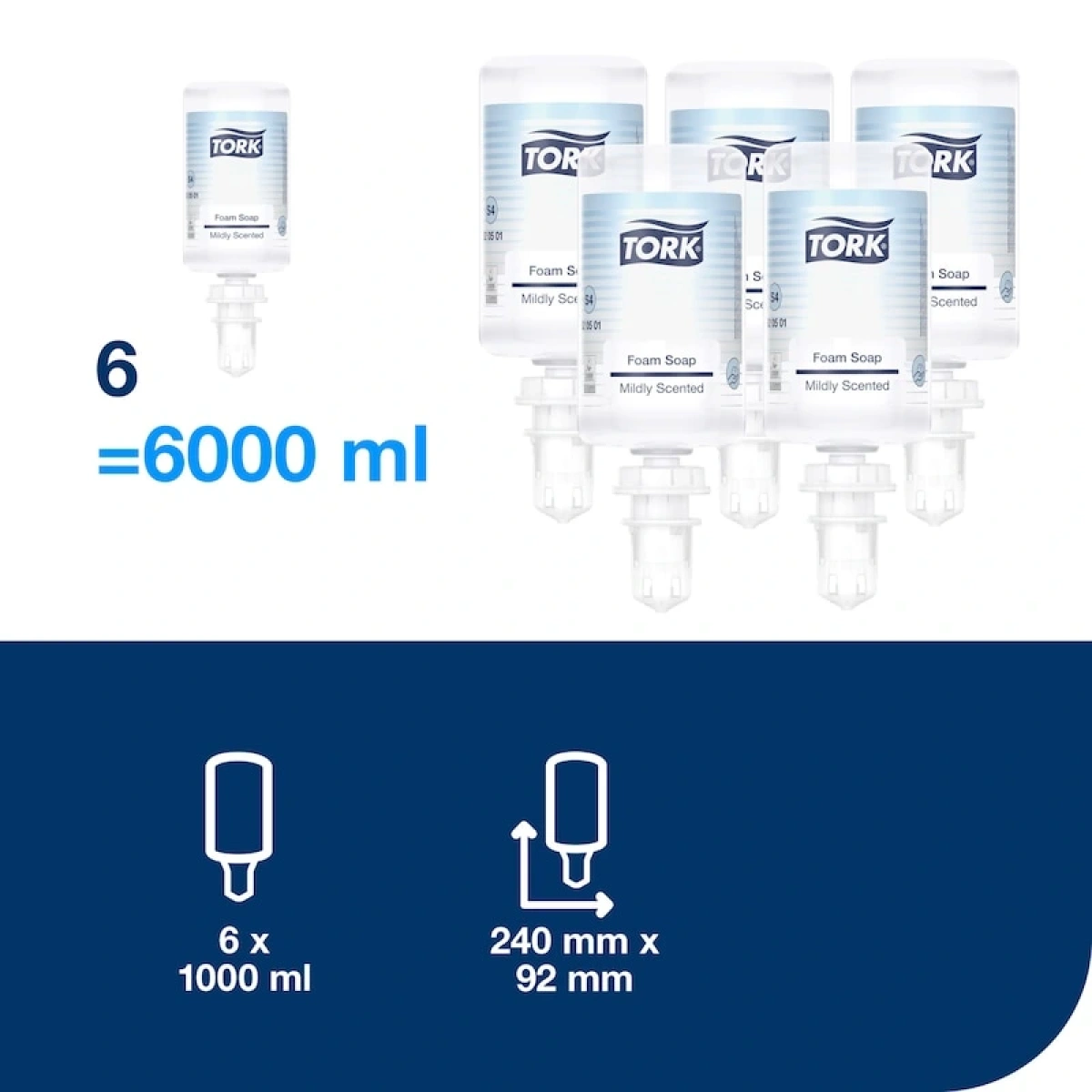 Tork (520501) Mild Köpük Sabun 6*1000 Ml