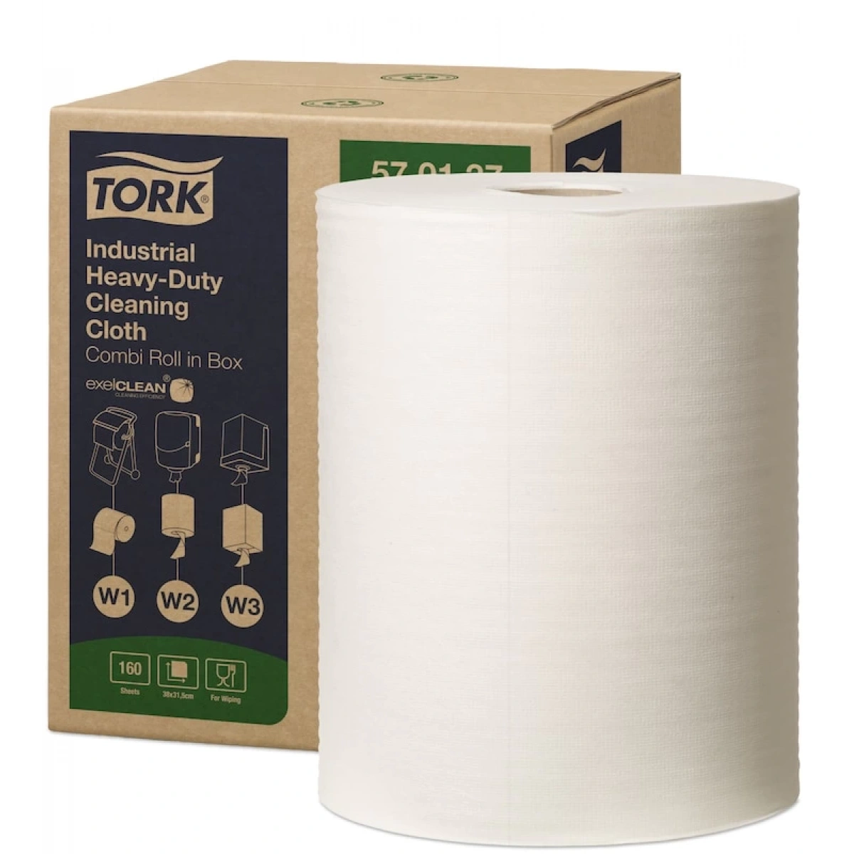 Tork 570137 Endüstriyel Ağır Kirler İçin Kağıt Havlu Tek Katlı 1 Rulo x 160 Yaprak