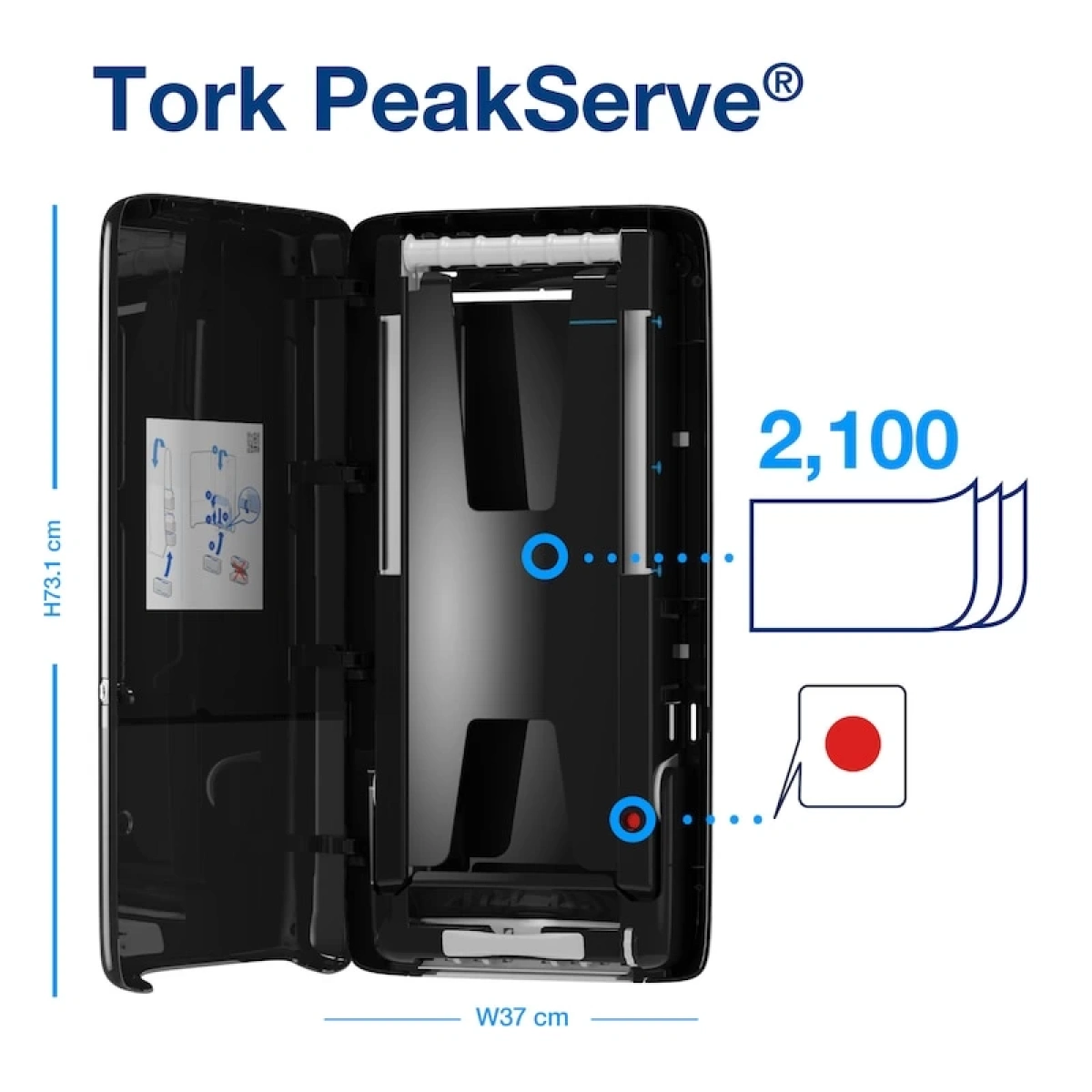 Tork 552508 Peakserve Havlu Dispanseri Siyah