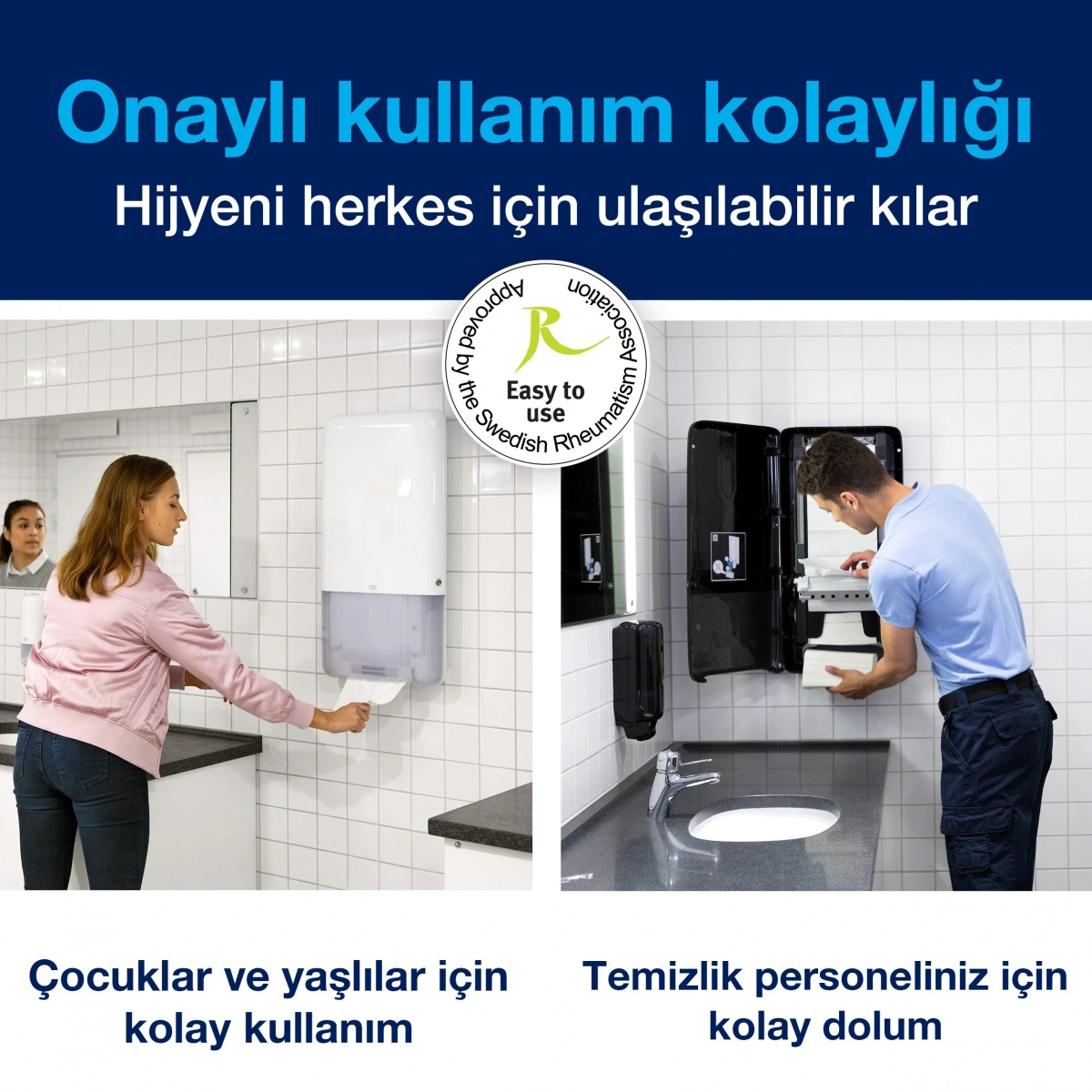 Tork 552550 Peakserve™ Mini Kağıt Havlu Dispanseri Beyaz