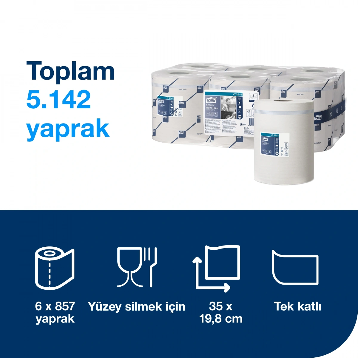 Tork 473242 Kağıt Havlu 6 Rulo x 300 Yaprak