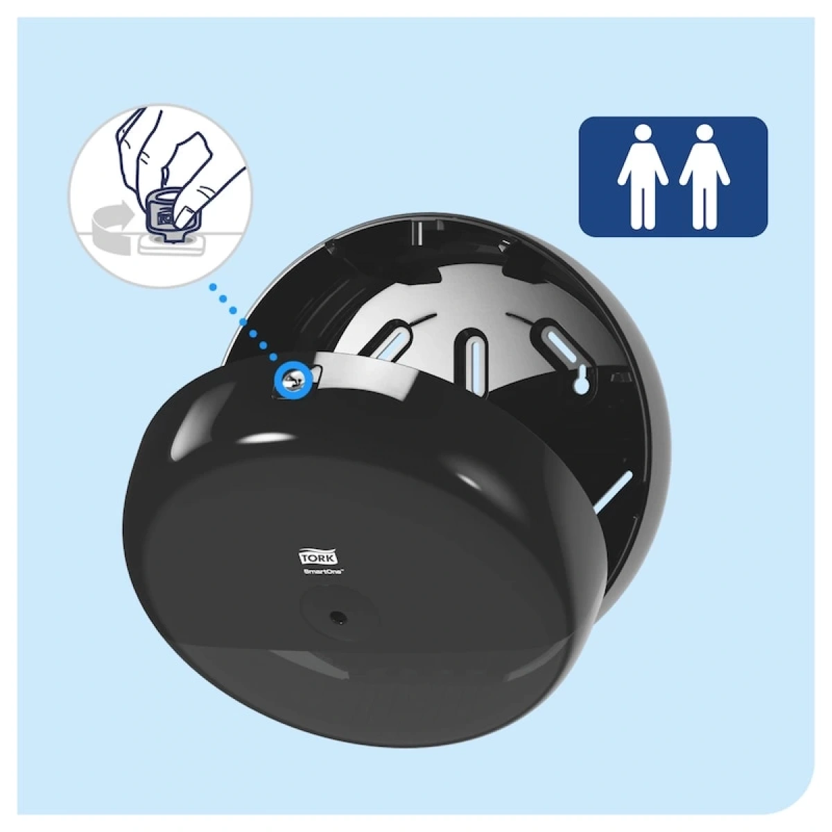 Tork 681008 Mini Yuvarlak Siyah Dispanser