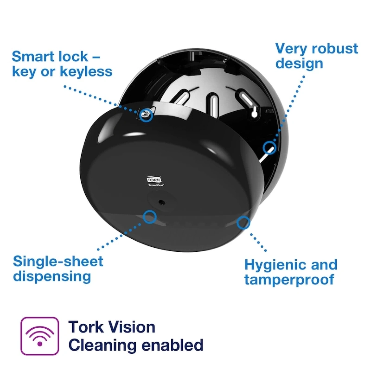 Tork 680008 Smartone Tuvalet Kağıdı Dispanseri Siyah
