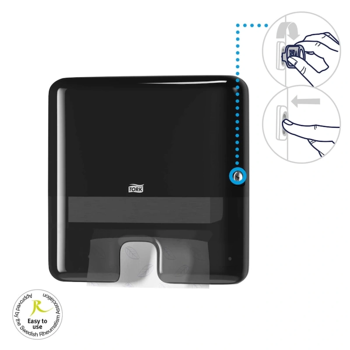 Tork 552108 Z Katlamalı Kağıt Havlu Dispanseri Siyah