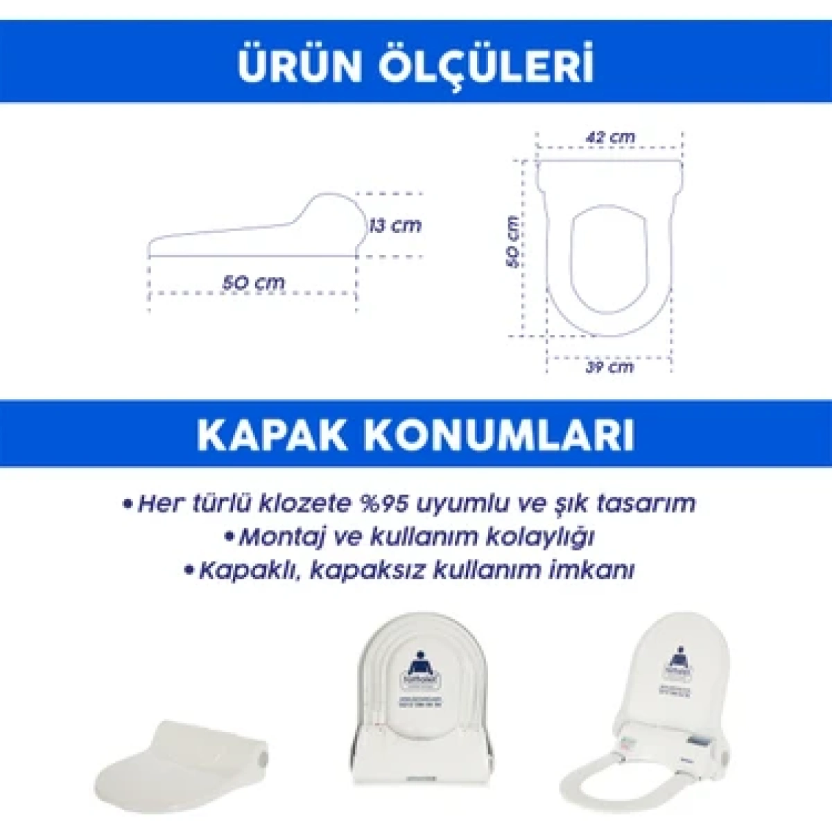 Tottolet Klozet Kapak Sistemi Ledsörlü 12 V Beyaz