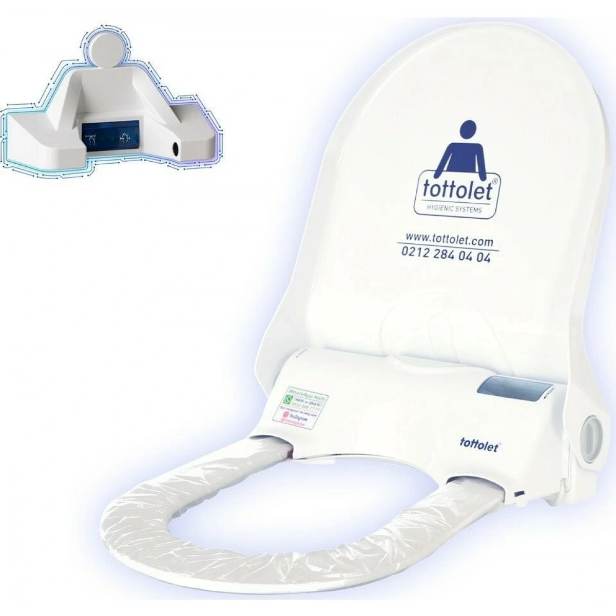 Tottolet Klozet Kapak Sistemi Ledsörlü 12 V Beyaz