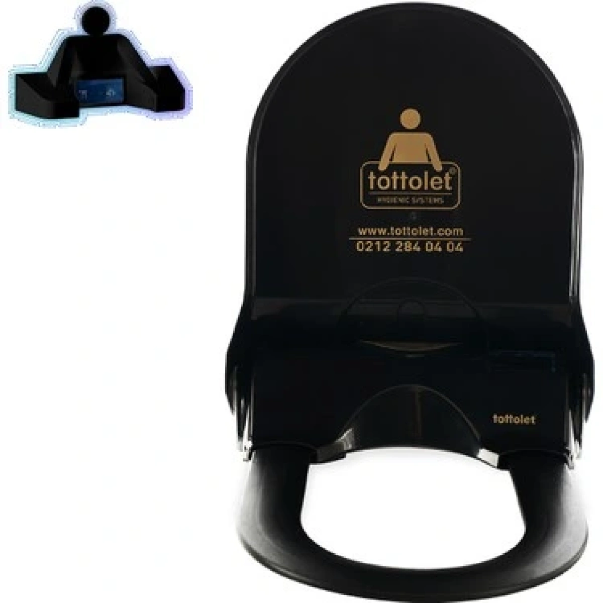 Tottolet Klozet Kapak Sistemi Ledsörlü 12 V Siyah