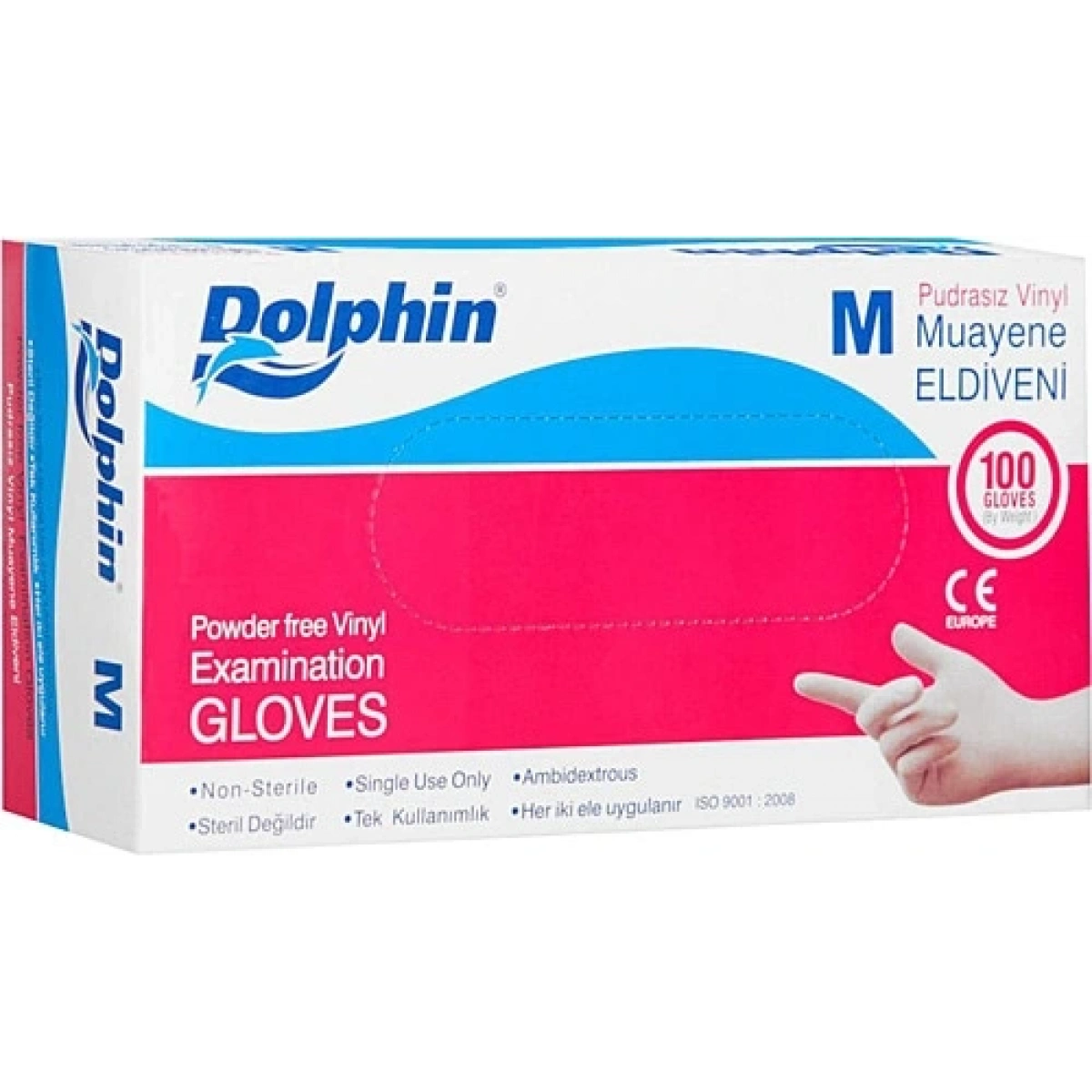 Vinil Eldiven Medium / Dolphin