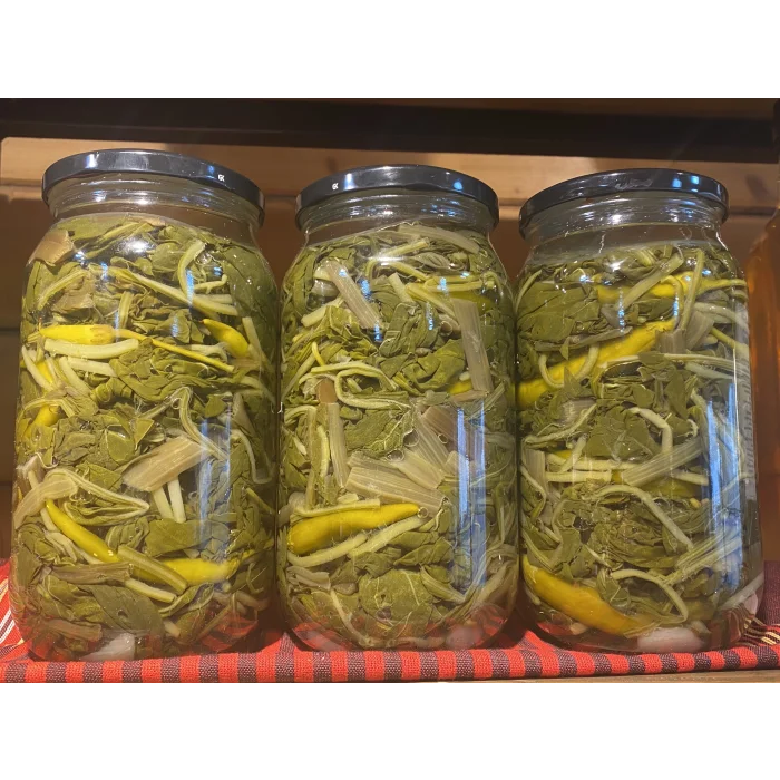 Pazılı Biber Yaprağı Turşusu