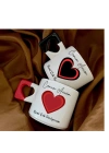 Mug Kupa- Anneler Gününe Özel -kalp Kulplu Fincan Tekli Kırmızı