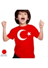 Ayyıldız Baskılı Beyaz Kısa Kollu Unisex Çocuk T-Shirt