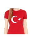 Ayyıldız Baskılı Beyaz Kısa Kollu Unisex T-Shirt