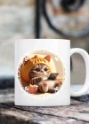 Kedi Temalı Baskılı Kupa
