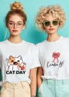 Kişiye Özel Cat Day Baskılı Tişört