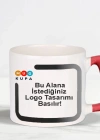 Toptan Baskılı Kırmızı N Kulplu Fincan Bardak