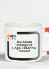 Toptan Baskılı Turuncu N Kulplu Çay & Kahve Fincanı