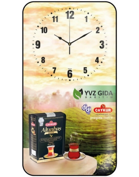 28X50 CM DİKDÖRTGEN CAM DUVAR SAATİ