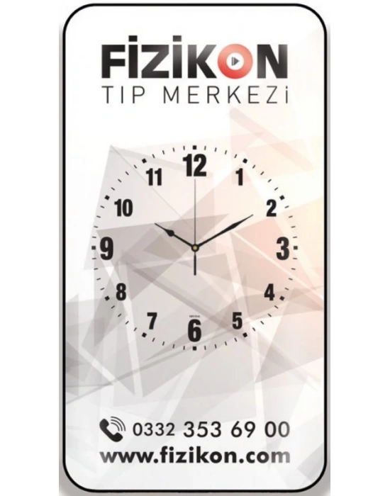 28X50 CM DİKDÖRTGEN CAM DUVAR SAATİ