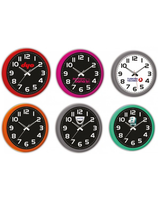 32 CM TARKA PLASTİK DUVAR SAATİ