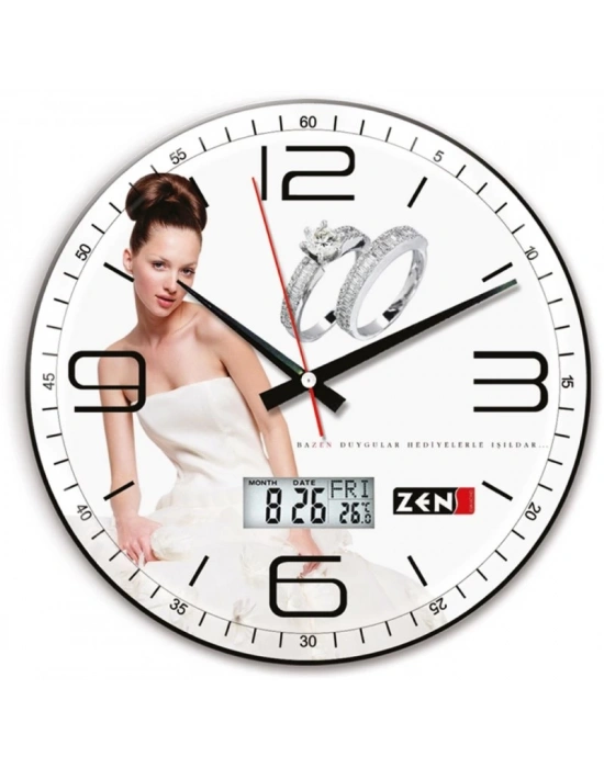 35 CM BOMBE CAM DUVAR SAATİ